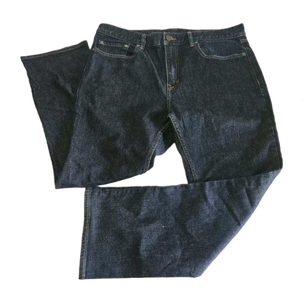 Banana Republic Mens Jeans Blue Dark Wash Denim Straight Leg Slim Fit Size 36x30